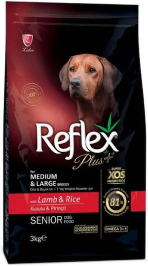Reflex Plus Senior Medium/Large 3kg Ξηρά Τροφή για Ηλικιωμένους Σκύλους Μεσαίων & Μεγαλόσωμων Φυλών με Αρνί