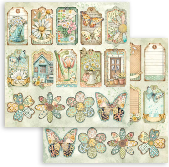 Хартии Скрапбукинг 10 Бройки 20.3×20.3см Stamperia Daisy Art