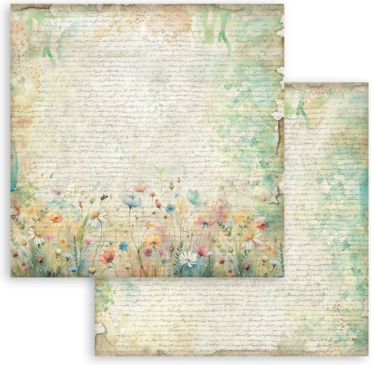 Scrapbooking Papers 10 Pieces 30.5×30.5cm Stamperia Daisy Art Backgrounds