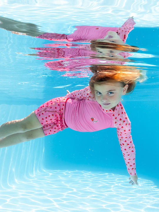 Splash About Splash Costum De Baie Pentru Copii Rashguard Cu Mâneci Lungi Strawberry Field