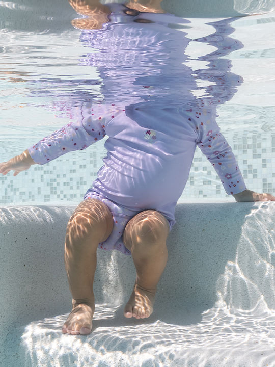 Splash About Splash Kids Swimwear Rashguard with Long Sleeve Lilac Spring