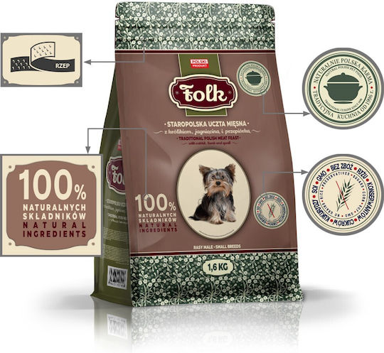 Dog Food 1.6kg Hrană Uscată pentru Câini de Rase Mici cu Carne, Iepure, Urechiat, Miel și Prepeliță