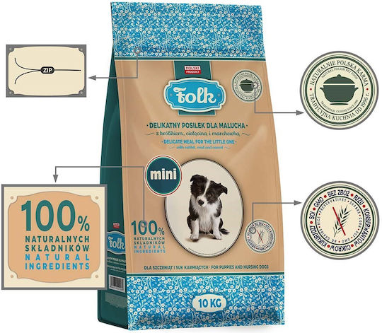 Dog Food 10kg Dry Food Grain-Free for Small Breed Puppies with and Rabbit