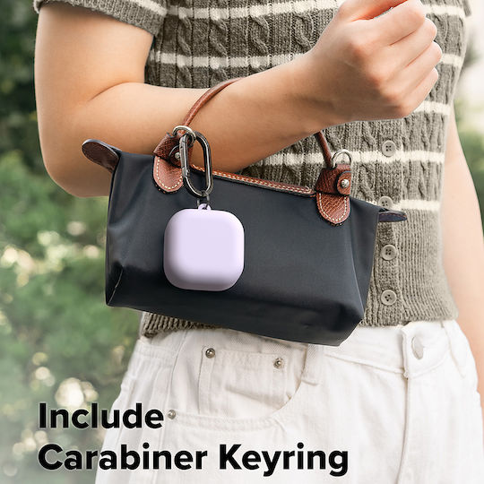 Ringke Husă din Silicon cu Cârlig în Culoare Violet pentru Galaxy Buds4 / 4 Pro