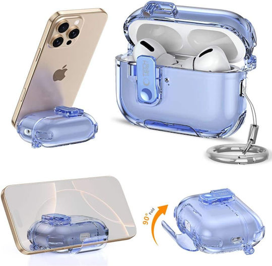 Tech-Protect Case Silicone with Hook in Transparent color for Apple AirPods Pro 3