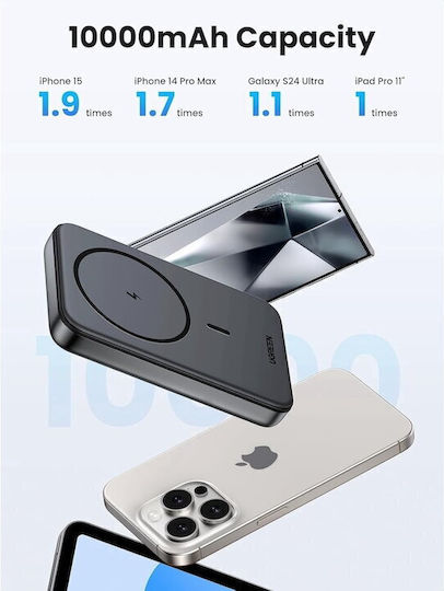 Ugreen PB561 MagSafe Power Bank 10000mAh 20W με Θύρα USB-C Μαύρο