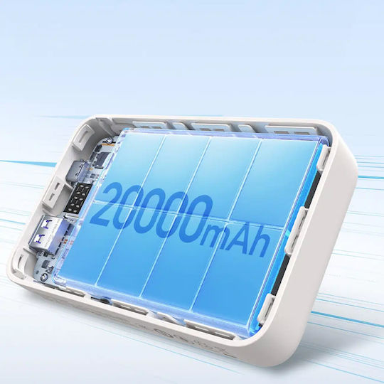 Ugreen PB505 Power Bank 20000mAh 22.5W με Θύρα USB-A και Θύρα USB-C Power Delivery / Quick Charge 3.0 Λευκό