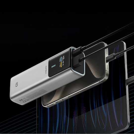 Cuktech Power Bank 10000mAh 150W με Θύρα USB-A και Θύρα USB-C Γκρι