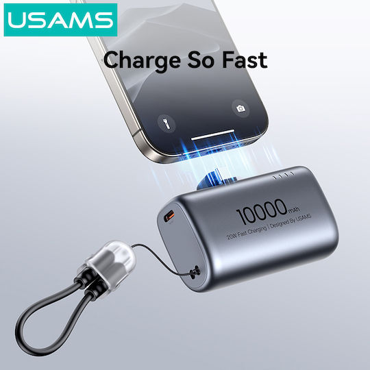 Usams PB82 Power Bank 10000mAh 20W Power Delivery Gray