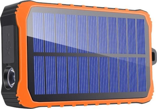 4Smarts Prepper Ηλιακό Power Bank 12000mAh με 2 Θύρες USB-A και Θύρα USB-C Black/Orange