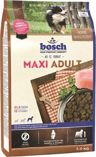 Bosch Petfood Concepts Adult Maxi 15kg Dry Food Gluten-Free for Adult Large Breed Dogs with Chicken and Poultry