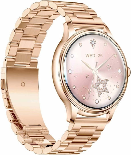 Colmi L28 Smartwatch (Gold + Gold Steel Strap)