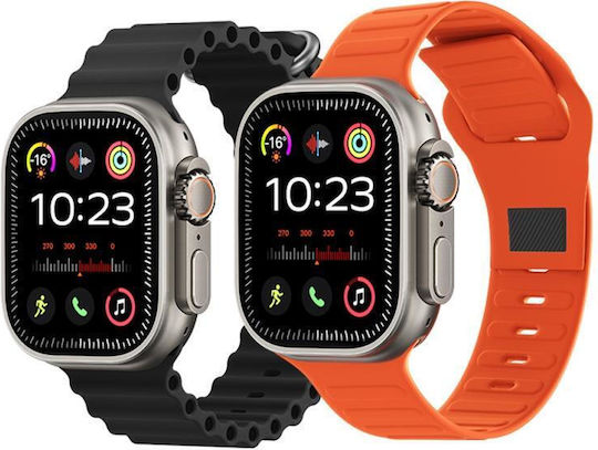 WK WH-02 Titanium 49mm Smartwatch με Παλμογράφο (Χρυσό)