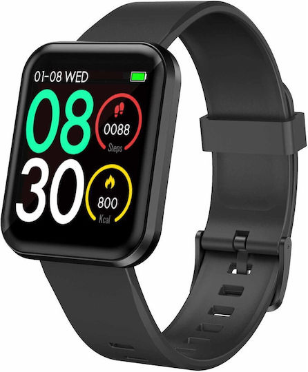 Lenovo E1 PRO Smartwatch με Παλμογράφο (Μαύρο)