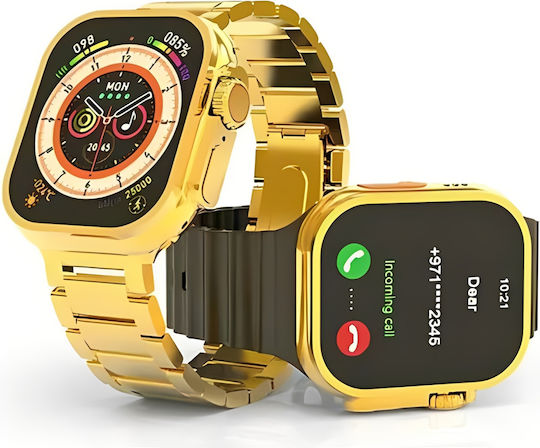 Ultra 9 Max Smartwatch mit Pulsmesser (Gold / Black)