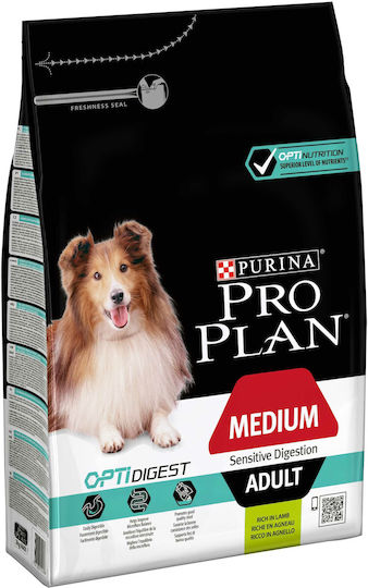 Pro Plan OpitDigest 3kg Dry Food Grain-Free for Adult Medium Breed Dogs with Lamb