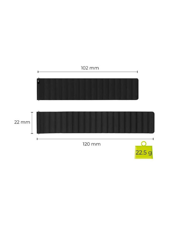 Mobile Origin Einfaches Tragbare Bänder Magnetischer Verschluss mit Schnalle 22mm Schwarzes
