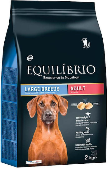 Equilibrio Adult Large Agile 2kg Hrană Uscată pentru Câini Adulţi de Rase Mari cu Pui