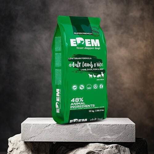 2kg Dry Food for Adult Dogs with Lamb and Rice