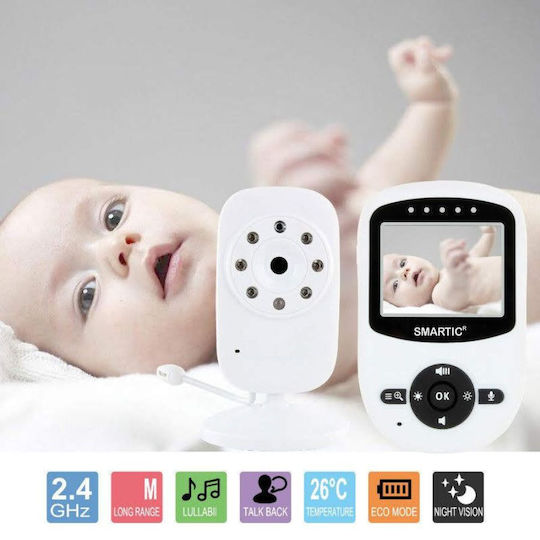 Smartic Kabellose Babyüberwachung mit Zwei-Wege-Audio & Schlaflieder