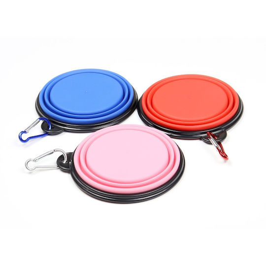 Animal Bowl Silicone Food & Water for Dog & Cat 350ml in Blue Color