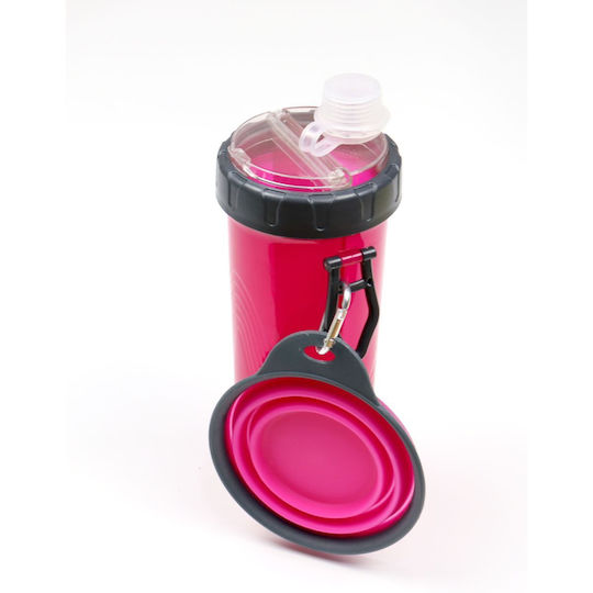 Zwei Flasche aus Silikon Futter & Wasser für Hund & Katze in Grün Farbe