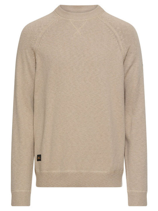 Herrenblusen Langarm Beiges Pullover