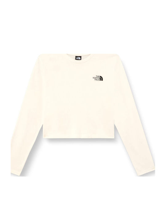 Γυναικείο Crop Top Βαμβακερό Μακρυμάνικο Neutral