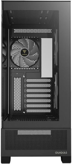 Gamdias ATLAS M1 Gaming Midi Tower Κουτί Υπολογιστή με ARGB Φωτισμό Μαύρο
