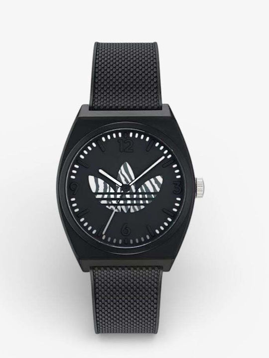 adidas Project Two Ανδρικό Ρολόι 38mm Μπαταρίας με Μαύρο Καουτσούκ Λουράκι