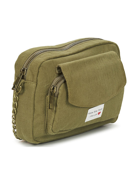 Damen Schultertasche Khaki