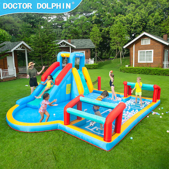Fun Baby Φουσκωτό Doctor Dolphin με Τραμπολίνο & Τσουλήθρα για 3+ Ετών