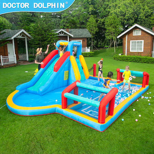 Fun Baby Φουσκωτό Doctor Dolphin με Τραμπολίνο & Τσουλήθρα για 3+ Ετών