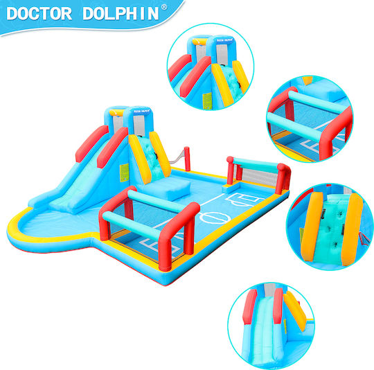 Fun Baby Φουσκωτό Doctor Dolphin με Τραμπολίνο & Τσουλήθρα για 3+ Ετών