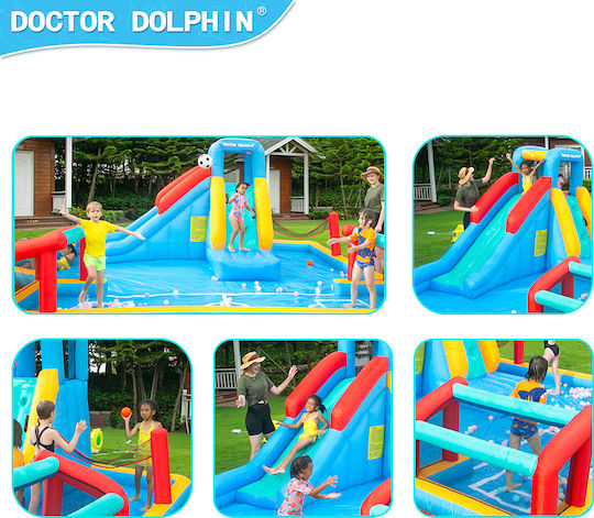 Fun Baby Φουσκωτό Doctor Dolphin με Τραμπολίνο & Τσουλήθρα για 3+ Ετών
