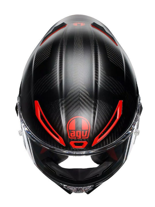 AGV Pista Gp Intrepido Carbon Black Red Motorcycle Helmet Full Face DOT ECE 22.06 1450gr with Pinlock