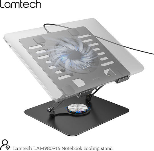 Lamtech Cooling Pad για Laptop έως 17" με 1 Ανεμιστήρα και Φωτισμό LAM980916