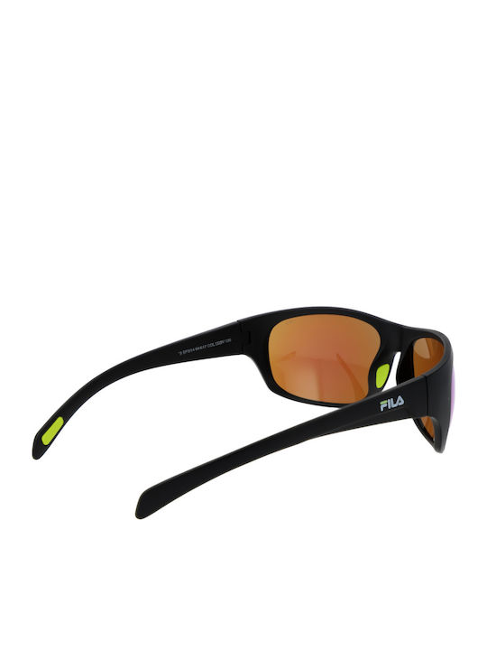 FILA Unisex Sunglasses with Black Frame and Black Lens