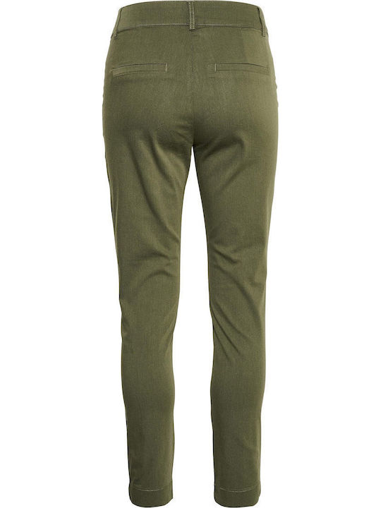 Damen Stoff Hose Light Green