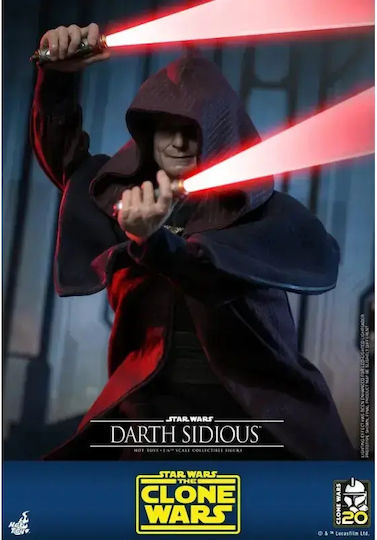 Hot Toys Star Wars Darth Sidious The Clone Wars Action Figure Height 29cm in Scale 1:6