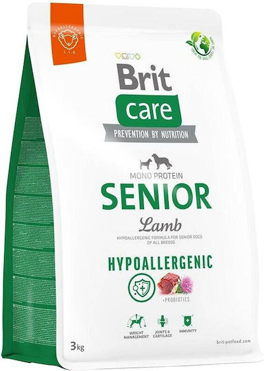 Care Senior 3кг Суха Храна без Зърнени храни за Възрастни Кучета с Агнешко и Ориз