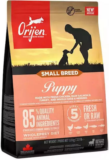 Orijen Puppy Small Breed 1.8kg Ξηρά Τροφή χωρίς Σιτηρά για Κουτάβια Μικρόσωμων Φυλών με Γαλοπούλα, Κοτόπουλο και Σολομό