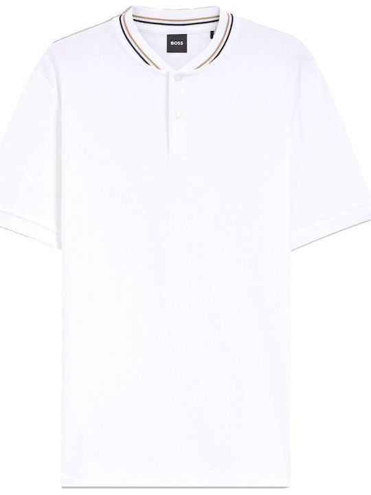 Kurzarm Herrenbluse Weiß
