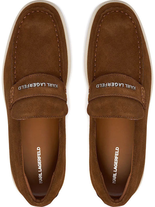 Suede Herren Mokassins in Braune Farbe