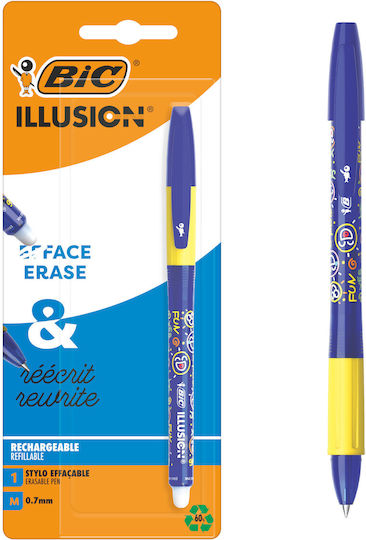Химикалка Bic Erasable Illusion синя 0.7мм