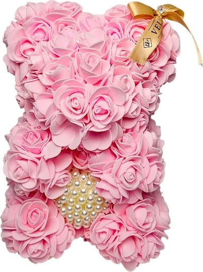 Ursuleț De Pluș Floral Roz Din Trandafiri Din Spumă Cu O Inimă De Perle 25 Cm Decorat Manual În Cutie Cadou Ursuleț De Pluș Floral Roz Din Trandafiri Din Spumă Cu O Inimă De Perle 25 Cm Decorat Manual În Cutie Cadou
