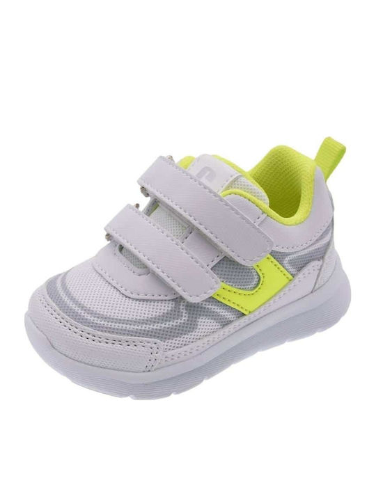 First Step Παιδικά Sneakers Ανατομικά με Σκρατς Κίτρινα