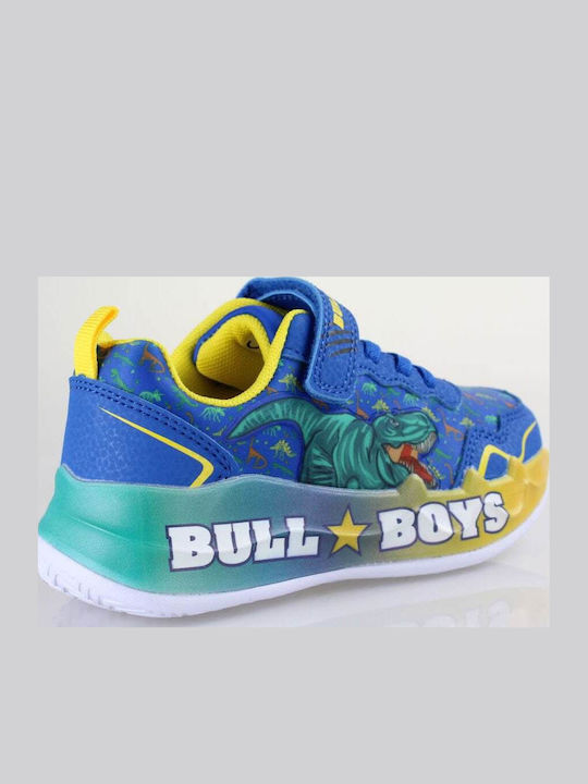 Παιδικά Sneakers με Σκρατς & Φωτάκια Μπλε