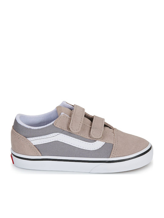 Old Skool V Παιδικά Sneakers με Σκρατς Μπεζ