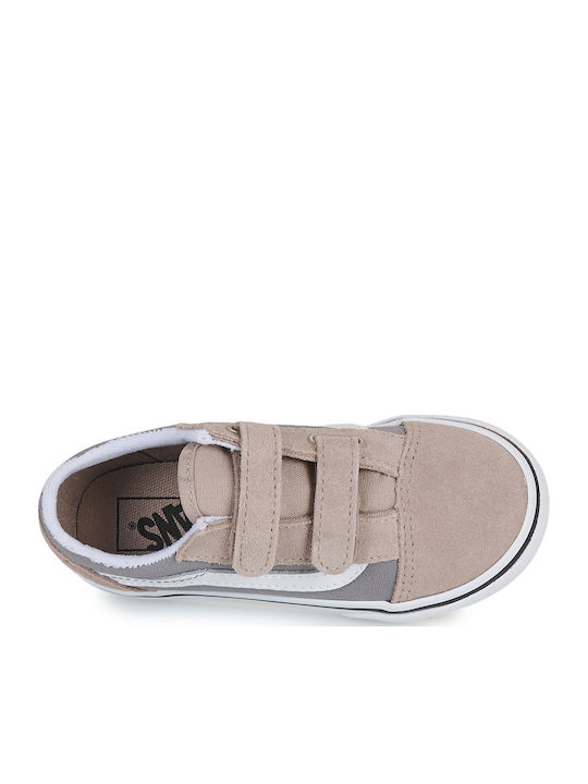 Old Skool V Παιδικά Sneakers με Σκρατς Μπεζ